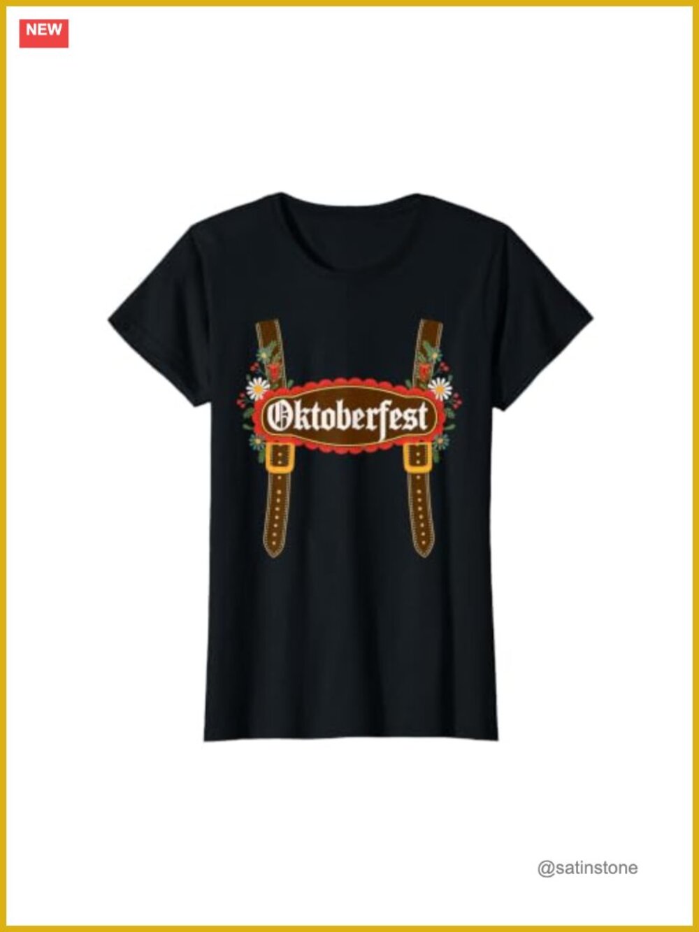 Oktoberfest Beer Suspenders Funny German Costume Party T-Shirt